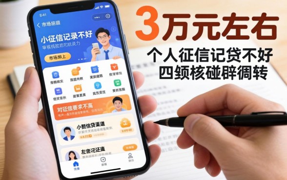 信用贷款三万左右，诚意推荐五个不看征信小额借钱的平台