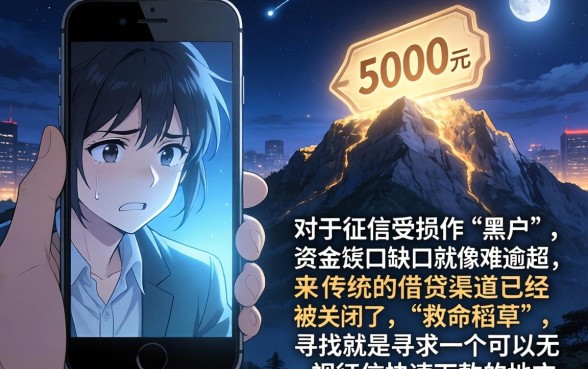 下款5000的口子，概括五个黑户可以下的贷款口子