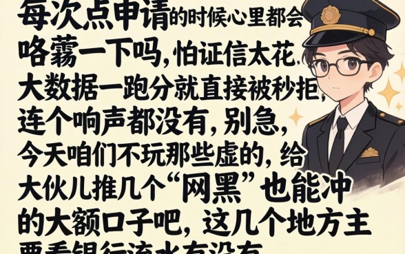 网黑大额贷款容易通过，枚举五个看银行流水的网贷app