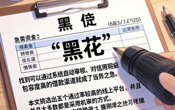 黑花了借款机审口子,倾情分享5个网贷黑户必过软件