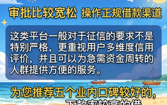 有没有那种审批宽松，汇整5个比较靠谱的借钱app