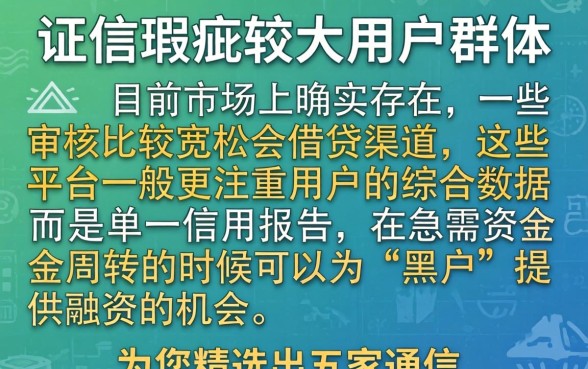 黑户贷款有哪些渠道，揭秘5个比较好的小额贷款口子