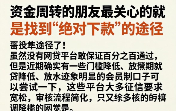 绝对下款的会员口子，梳理五个今年放水的网贷口子
