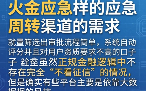 类似火金应急的借款口子，详尽说明5个可以借钱不用审核的口子