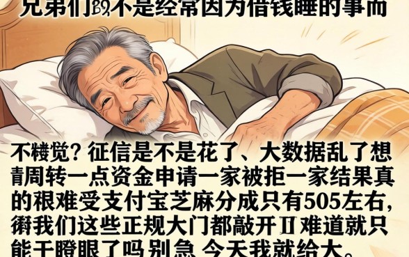 支付宝芝麻信用505,甄选五个不看欠款的贷款口子