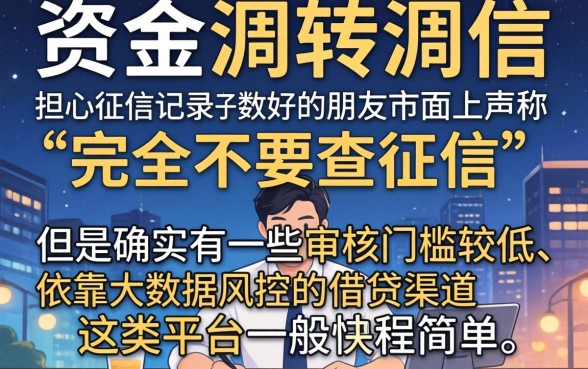 网贷有哪个不查征信的平台，整理5个夜间秒下款的14天口子