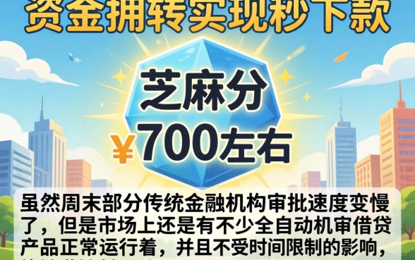 星期六能下款的口子，细致阐述5个秒下700芝麻分贷款口子