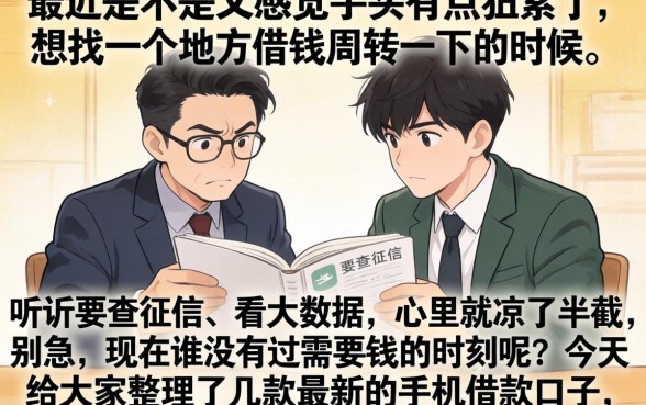 最新手机借款口子，精选5个黑白贷款必过的软件