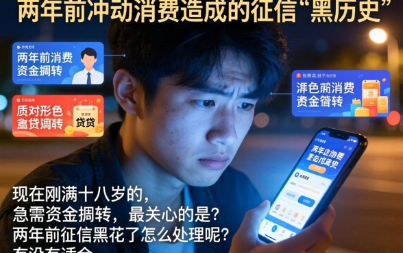 两年前征信黑花了怎么办呢，陈列五个18岁必下款的网贷app