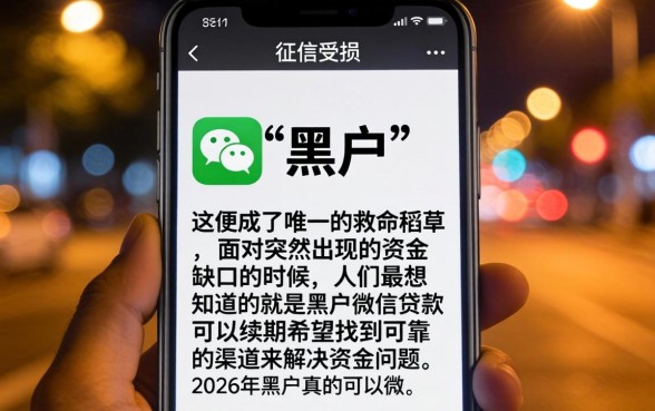 黑户微信贷款有续期，诚意推荐五个秒下700芝麻分贷款口子