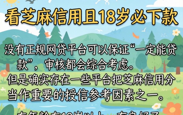 哪些借款是看芝麻信用的平台，胪列5个18岁必下款的网贷app
