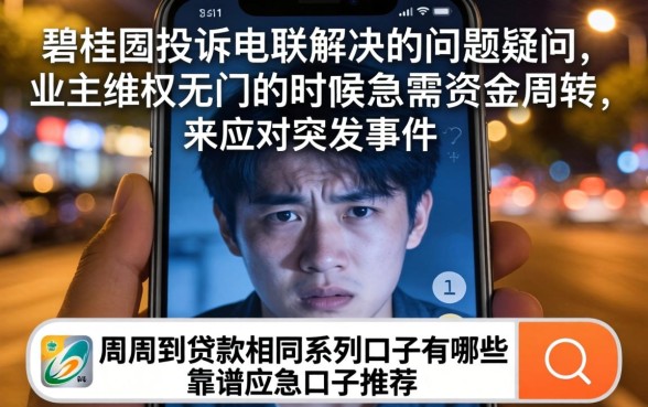 碧桂园的投诉电联解决问题吗，鼎力推荐五个周周到贷款相同系列的口子
