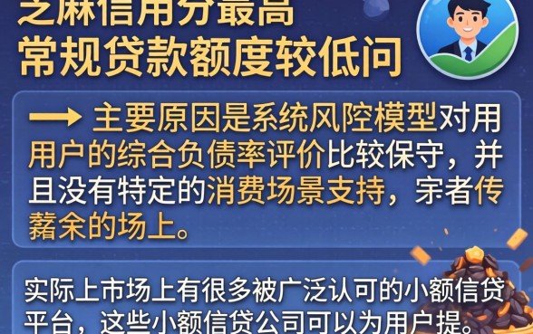 芝麻分高但是贷款额度低，整合五个比较好的小额贷款平台