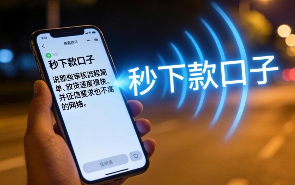 秒下款口子是什么意思,罗列五个对征信宽松的网贷口子
