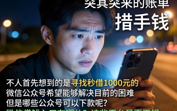 秒借1000的微信公众号，详细阐述5个靠谱借钱的网贷平台
