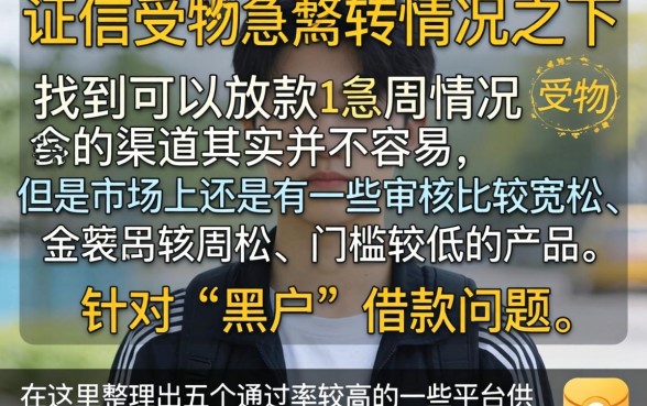 还有没有好下的口子，整理5个黑户也能借款的口子