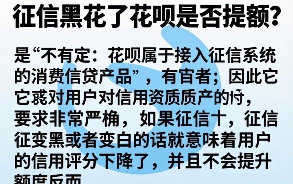 征信黑花了花呗提升额度吗，精选五个分期有额度的网贷口子