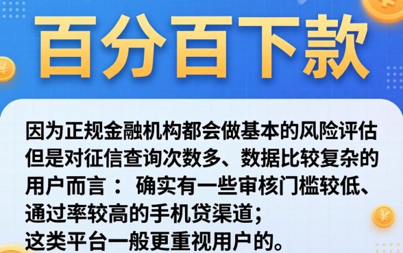 百分百下款的网贷口子手机贷，汇总5个征信花居然都下款的app
