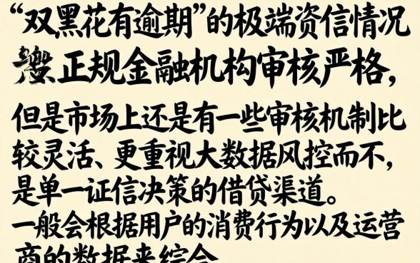 双黑花有逾期能借款的口子，规整5个秒批网贷轻松贷的平台