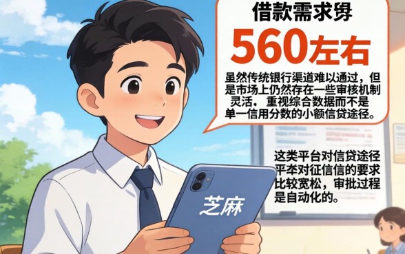 芝麻分560能下款的口子，概览5个黑户借钱0门槛极速下款app
