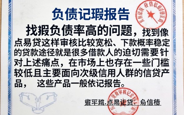 类似点易贷的借款口子，深入剖析5个征信不好负债高的平台