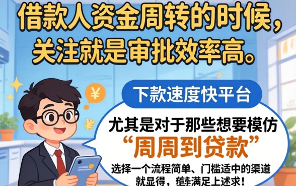 哪个贷款平台审批速度更快,枚举5个周周到贷款相同系列的口子