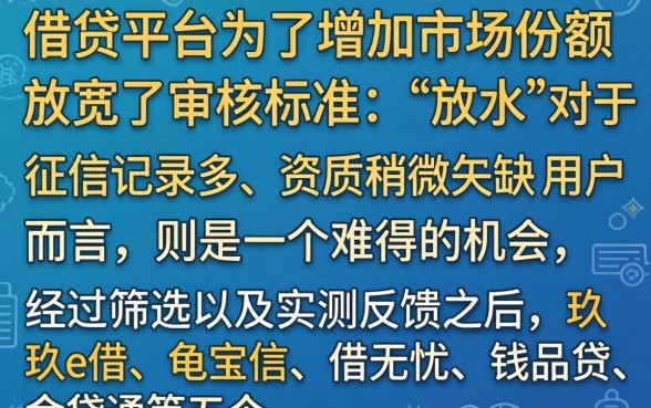 平台口子放水评论，罗列五个征信花居然都下款了的app