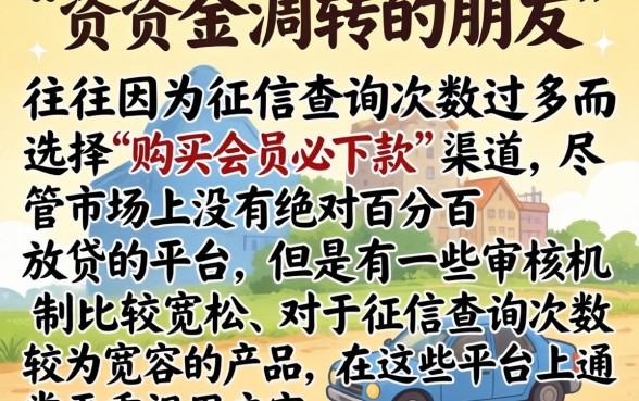 购买会员必下面款的口子，筛选五个不看征信查询的平台