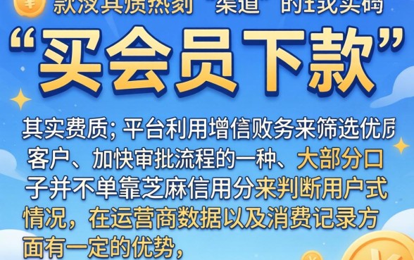 最近新出的买会员下款口子，归集5个金融创新秒下不要芝麻分的口子