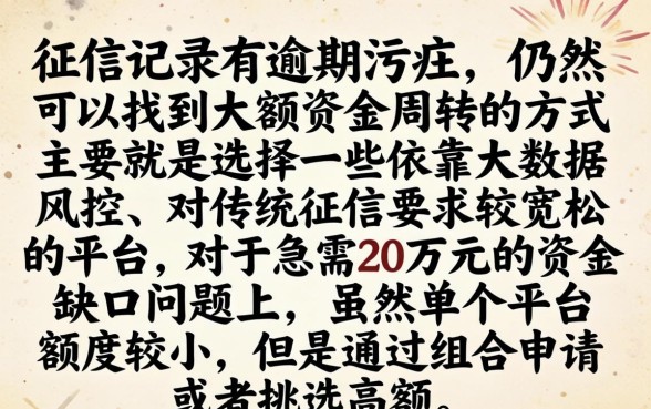 有逾期怎么贷款20万，深入剖析5个贷款好做不看征信的口子