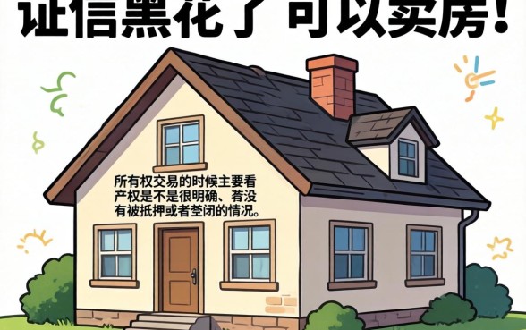 征信黑花了可以卖房么吗，归纳五个高炮能下款的口子