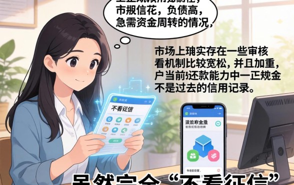 不看负债和征信机构，揭秘五个不看征信逾期秒下款的贷款