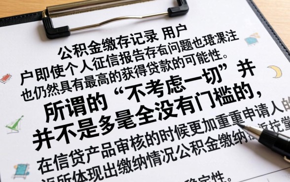 无视一切放款口子，理出五个有公积金无视一切的口子