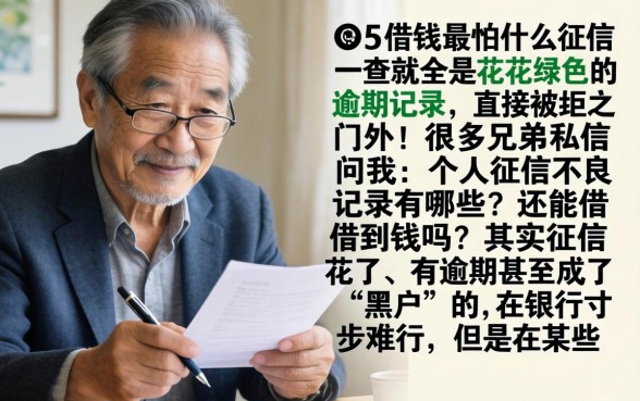 个人征信不良记录有哪些，揭秘五个真正无视逾期大数据的网贷口子