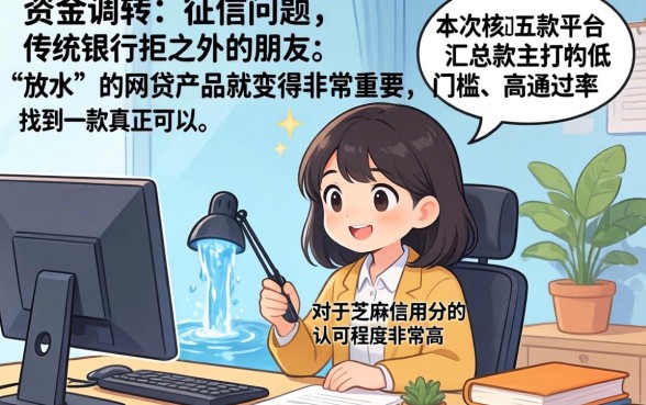 无视征信的芝麻分网贷，汇总5个不查流水的小额度贷款口子