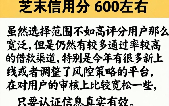 今年老哥第一次下款的口子，归集5个芝麻信用600贷款口子