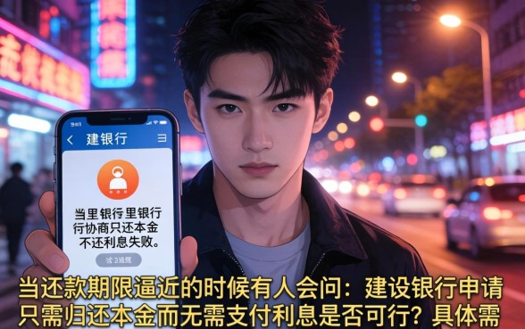 建行协商只还本金不还利息，精选五个黑白贷款必过的软件