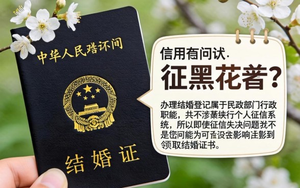 征信黑花了可以打结婚证吗，概括五个不看征信无视黑白百分百下款口子