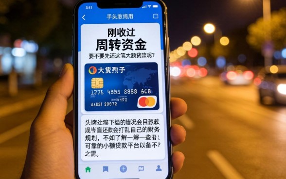 大额度的贷款先不先还，筛选5个比较好的小额贷款平台
