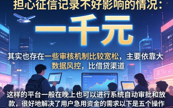 借一千不查征信的平台,诚意推荐五个不审核夜间直接放款的网贷平台