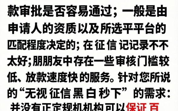 贷款容易审批工作吗，详细阐述五个无视征信黑白100%秒下app