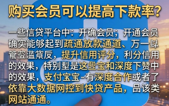 有什么口子购买会员能下款的，深入剖析5个支付宝快贷轻松借平台