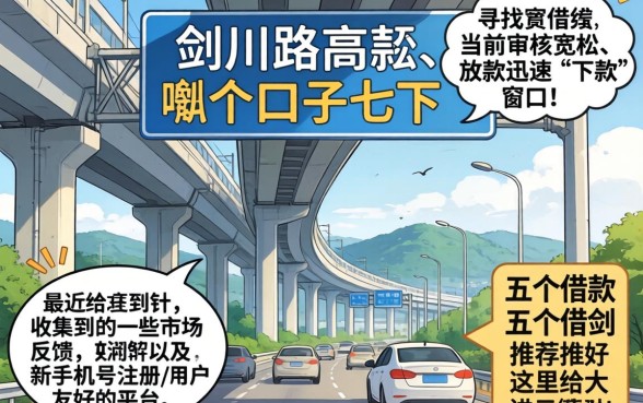 剑川路高架是哪个口子下的，汇总5个新手机号容易下款的app