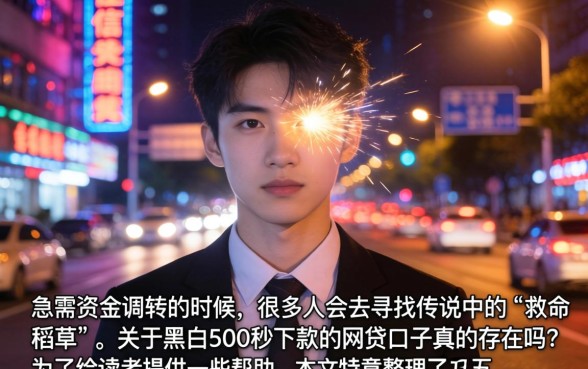 黑户500秒下款的网贷口子，汇总五个无视黑白百分百下款的借款软件