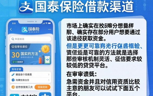 支付宝借款口子国泰保险，归集5个无视黑白户秒下款口子平台