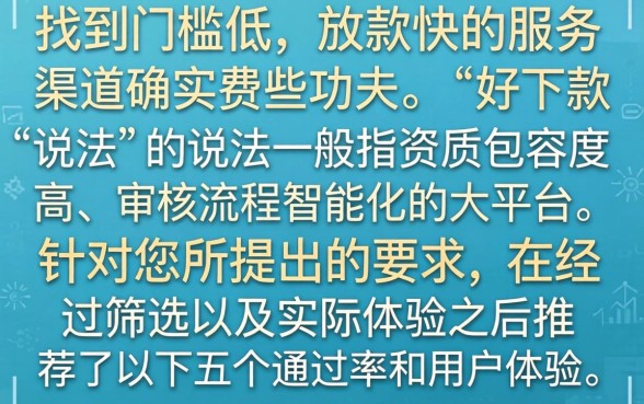 比较好贷款的口子，倾情分享五个靠谱的借款软件