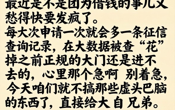 大数据花了下的口子希财网，归集五个黑户都能下的软件