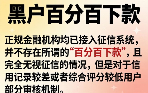 2026黑户也能下款的口子，筛选五个不看征信无视黑白百分百下款网贷app