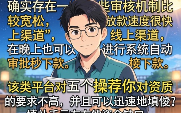 晚上秒下一千的口子，汇整五个简单容易贷款平台