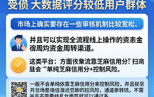 黑户500秒下的口子，胪列五个不用面签和芝麻分的贷款软件